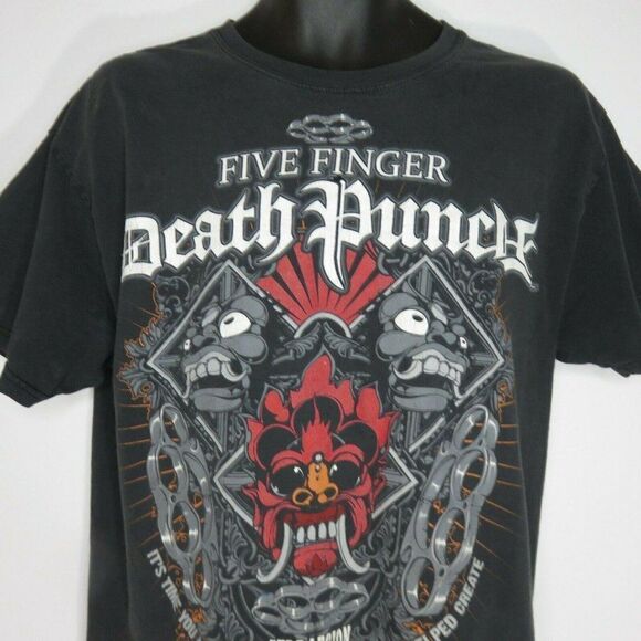 Five Finger Death Punch 5FDP Black TShirt L Legion Monster You Helped Create - Picture 2 of 11